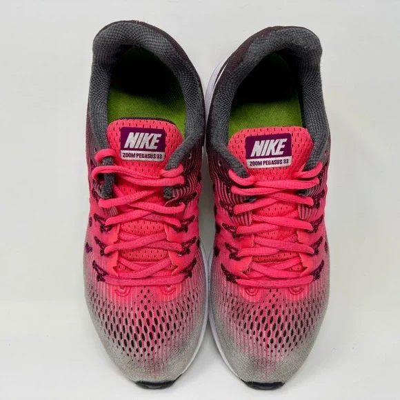 Nike Zoom Pegasus 33 Running Shoes Pink Grey Women's Size 9 - Picture 13 of 15